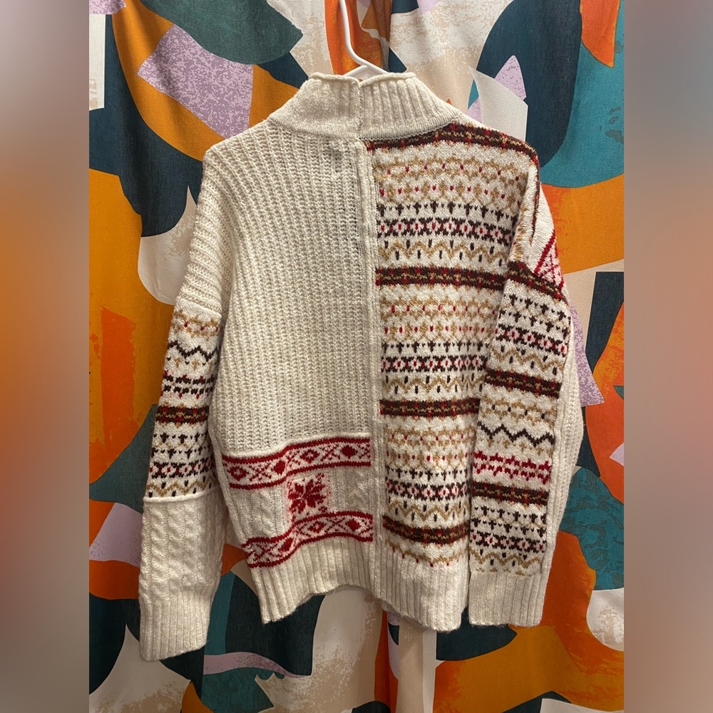 American Eagle Outfitters Patchwork Cable Knit Ch… - image 2